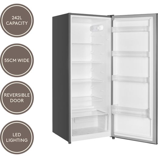 Haden HL316IX 143cm Small Fridge - Silver - Annotation - Features