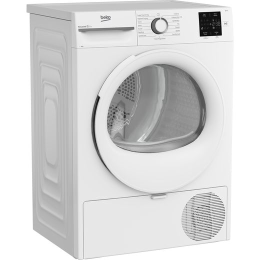 Beko b300 BM3T3922W Heat Pump Tumble Dryer - White - Right perspective shot