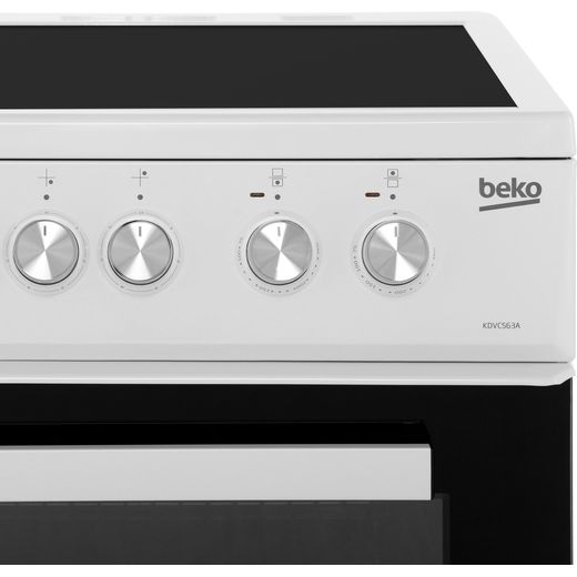 Beko KDVC563AW 50cm Electric Cooker with Ceramic Hob - White
