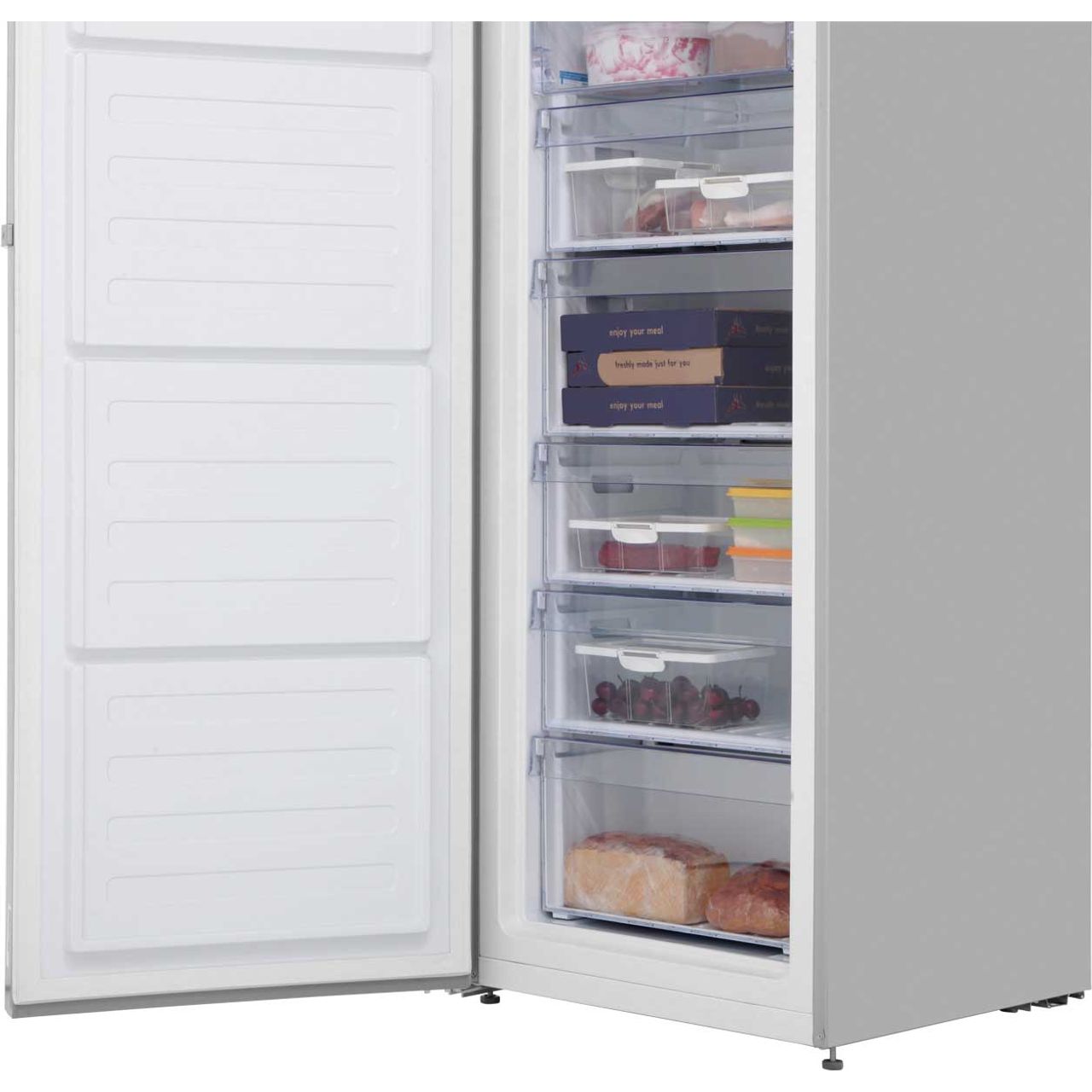 Beko FFP1671S Free Standing 256 Litres F Upright Freezer Silver New