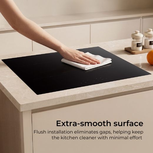 Haier Series 2 HAI643CCARUK 59cm Induction Hob - annotation - extra smooth surface