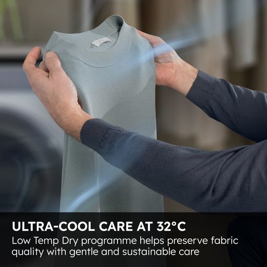 Haier X5 Plus HD90-D357AU1-UK Wifi Connected Heat Pump Tumble Dryer - White - Annotation - Ultra cool care