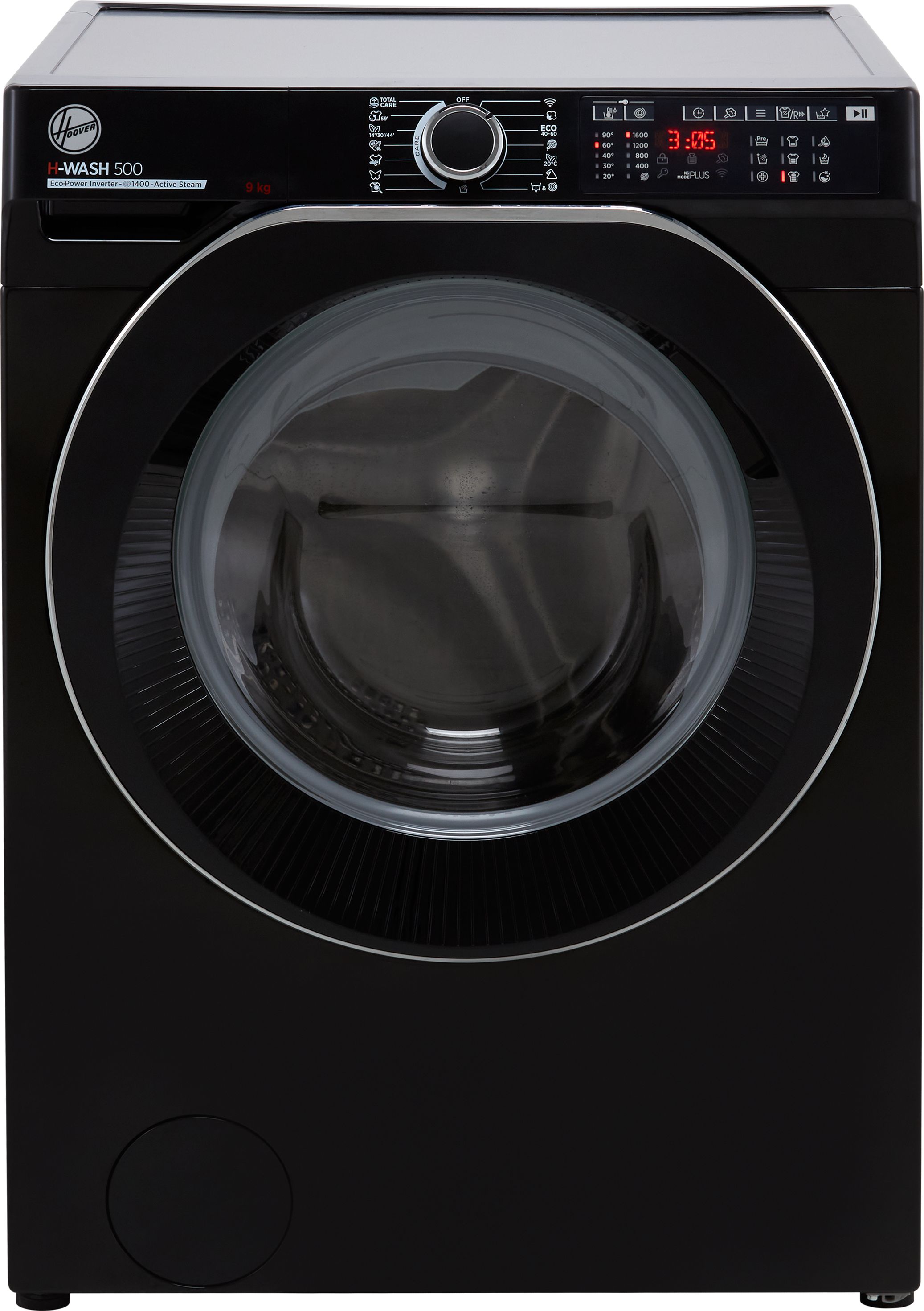 Hoover H-WASH 500 HW69AMBCB/1 9kg Washing Machine with 1600 rpm - Black - A Rated, Black