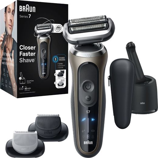Braun Series 5 Mens Shaver Khaki - Front bundle shot