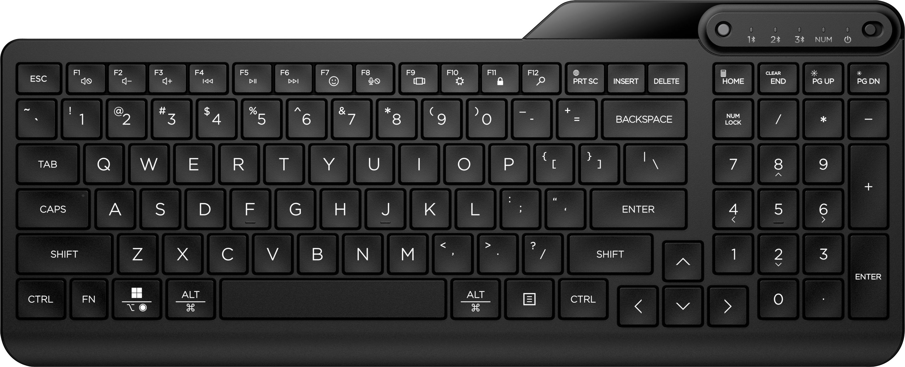 HP 460 Multi-Device Wireless Keyboard - Black, Black