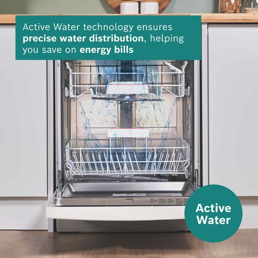 Bosch Series 2 Standard Dishwasher - White - annotation - active watertshot