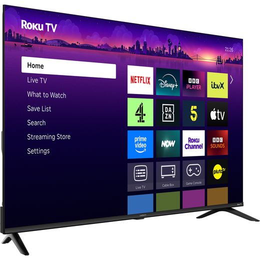 Veltech 55" 4K Ultra HD DLED Smart Roku TV - right perpsective shot