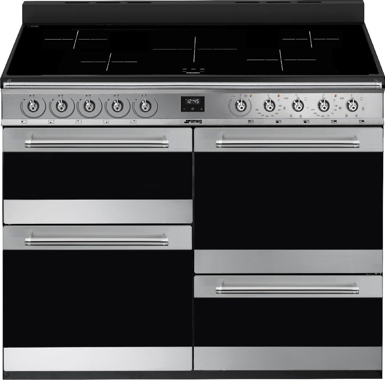 Smeg SYD4110I-1 Electric Range Cooker with Induction Hob - Stainless Steel - A/A Rated, Stainless Steel