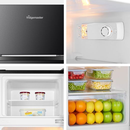 Fridgemaster MTM48120EB 117cm 80/20 Small Fridge Freezer - Black - Close up detail shot