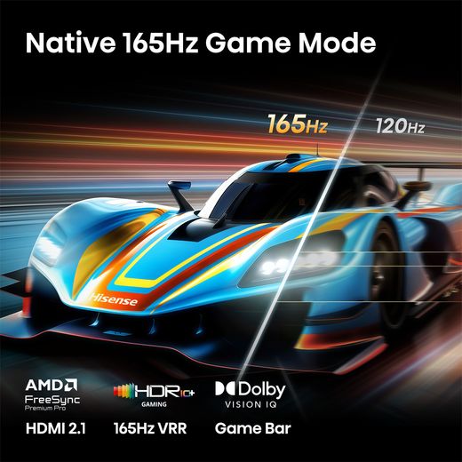 Hisense 85" 4K Ultra HD QLED Smart Freely TV [2026] - Annotation - Native 165Hz Game Mode