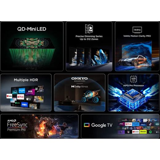 TCL 75" 4K Ultra HD QLED Smart Google TV [2025] - Annotation - Features