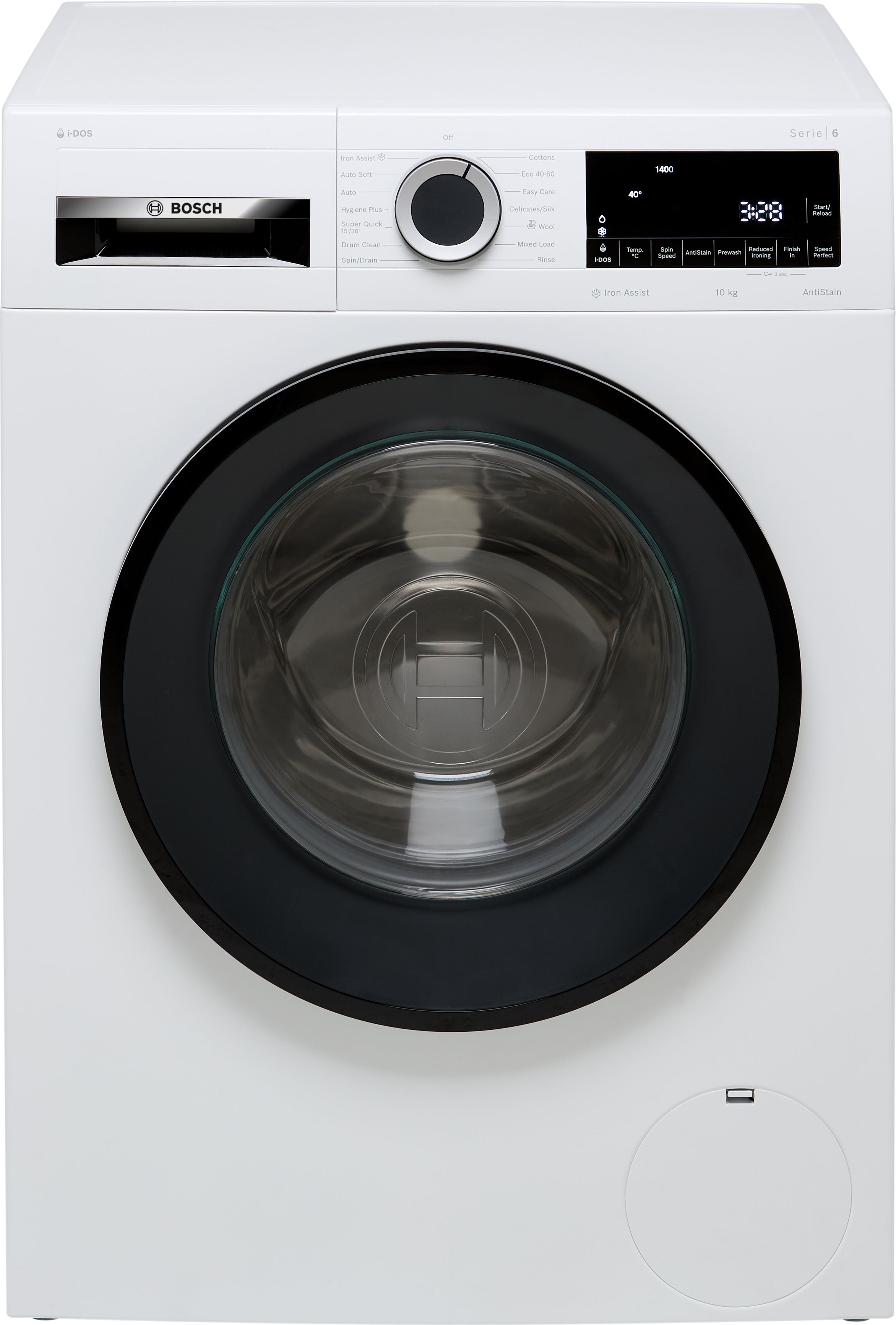 Bosch Series 6 i-Dos WGG254F0GB 10kg Washing Machine with 1400 rpm - White - A Rated, White