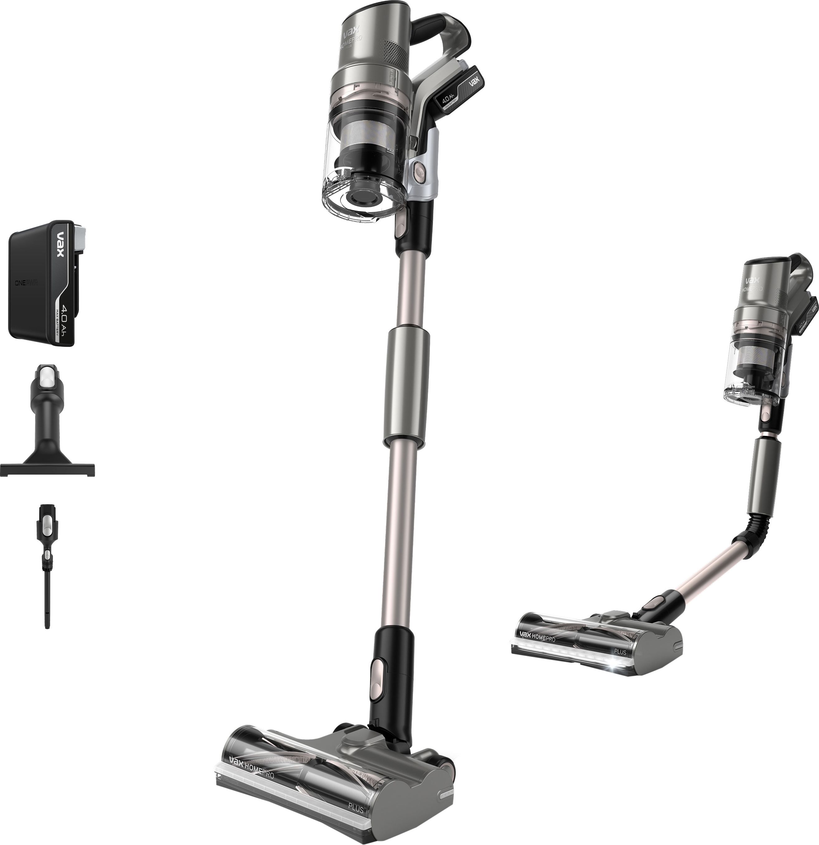 Image of Vax HomePro Plus Cordless Vacuum Cleaner with up to 45 Minutes Run Time - Graphite - CLSV-HPKA, Silver