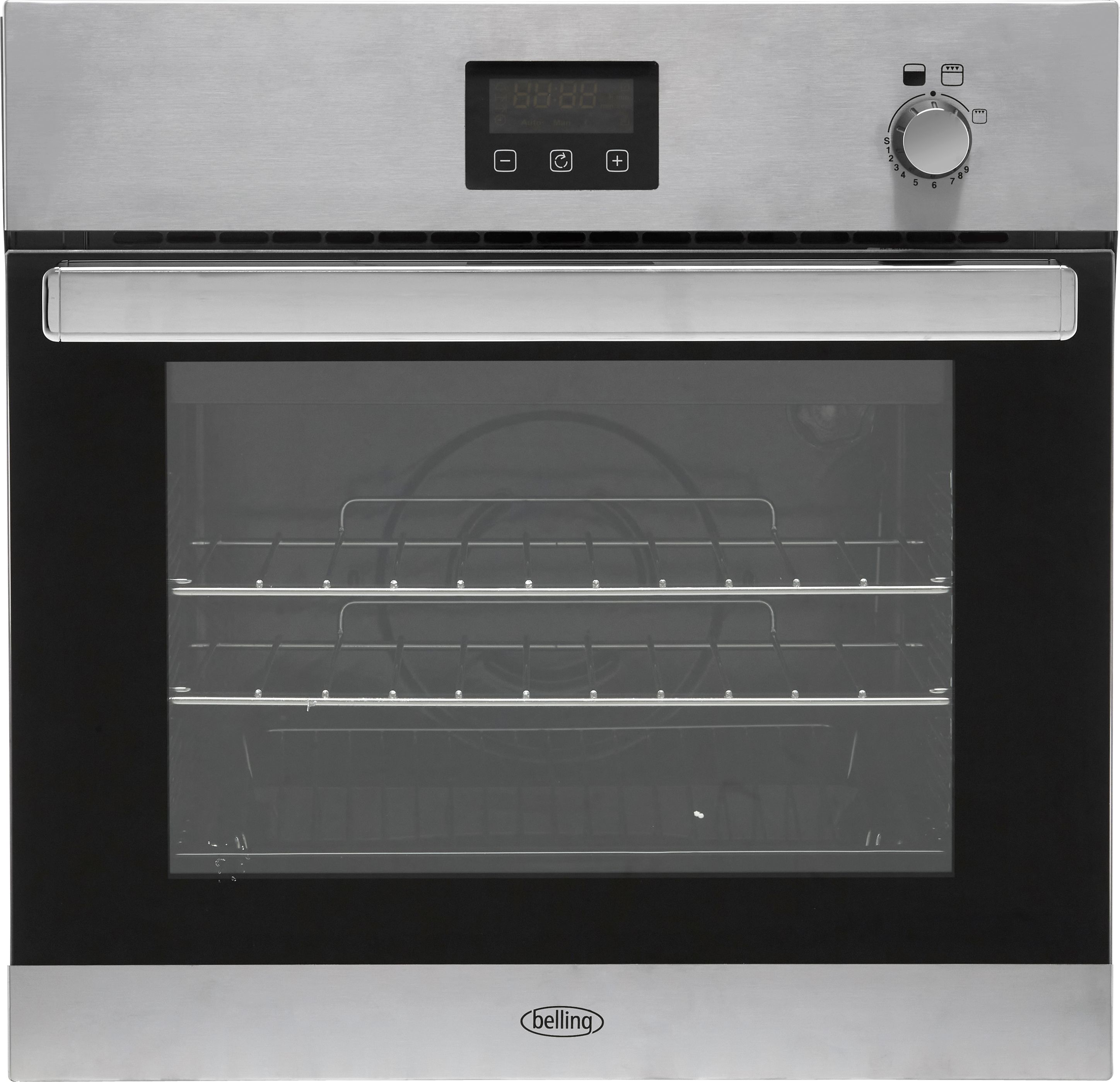 Belling BI602G Built In Gas Single Oven with Full Width Electric Grill - Stainless Steel - A Rated, Stainless Steel