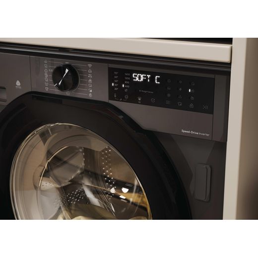 Hoover BH4S696M6DB9R-80 Wifi Connected Integrated 9Kg / 6Kg Washer Dryer - Close up control panel shot