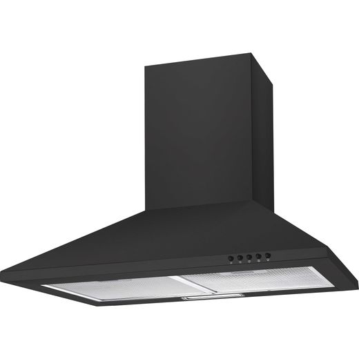 Candy CCE60NN 60cm Chimney Cooker Hood - Black - left perspectives shot