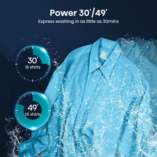 Hisense 1Q Series WF1Q1041BW 10kg Washing Machine with 1400 rpm - White - Annotation - Power shot