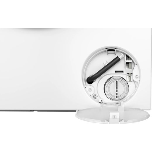 Bosch Series 4 WKD28260GB Integrated 8Kg / 5Kg Washer Dryer with 1400 rpm - White - close up overflow pipe