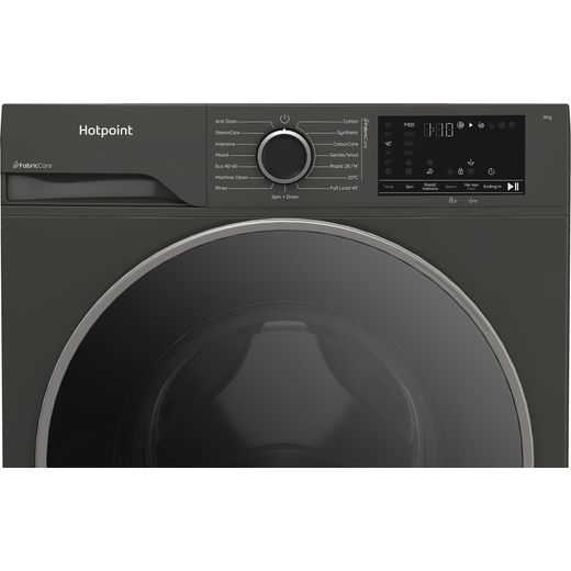 Hotpoint FabicCare HBCA 93G CARE UK 9kg Washing Machine with 1400 rpm - Graphite - Control panel