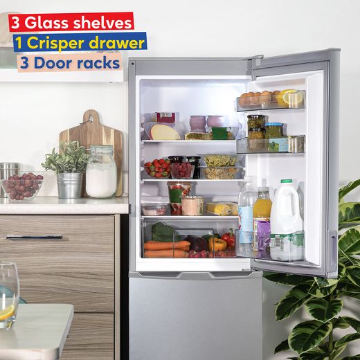 Russell Hobbs 60/40 Fridge Freezer - Silver - Annotation - Features