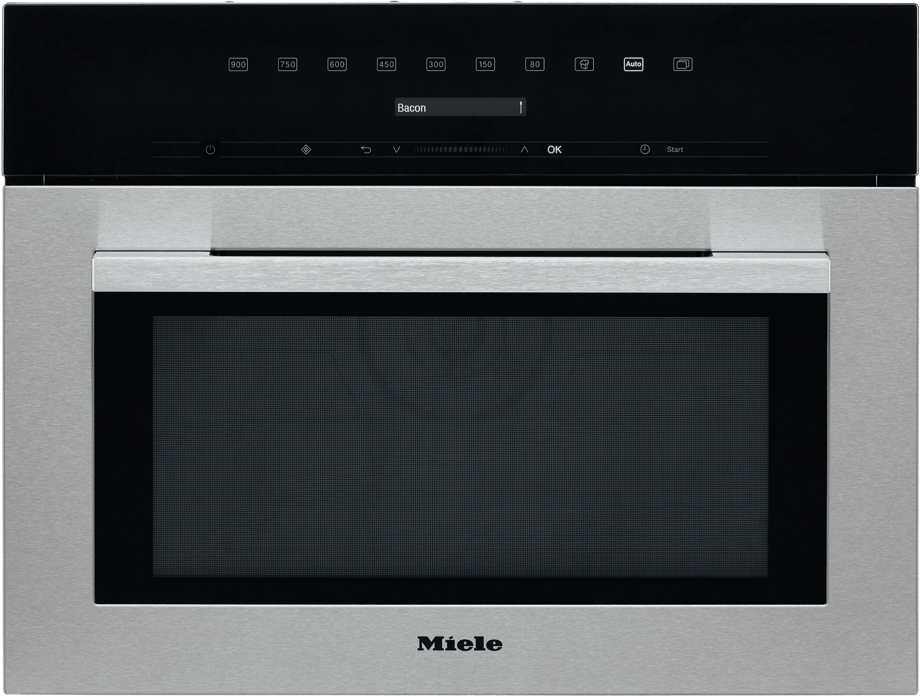 Miele M7140TC 45cm tall, 60cm wide, Built In Microwave - Clean Steel, Stainless Steel