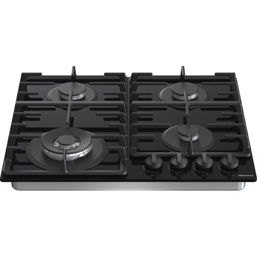 Hisense GG663BHF 60cm Gas Hob - Black - High perspective  shot 