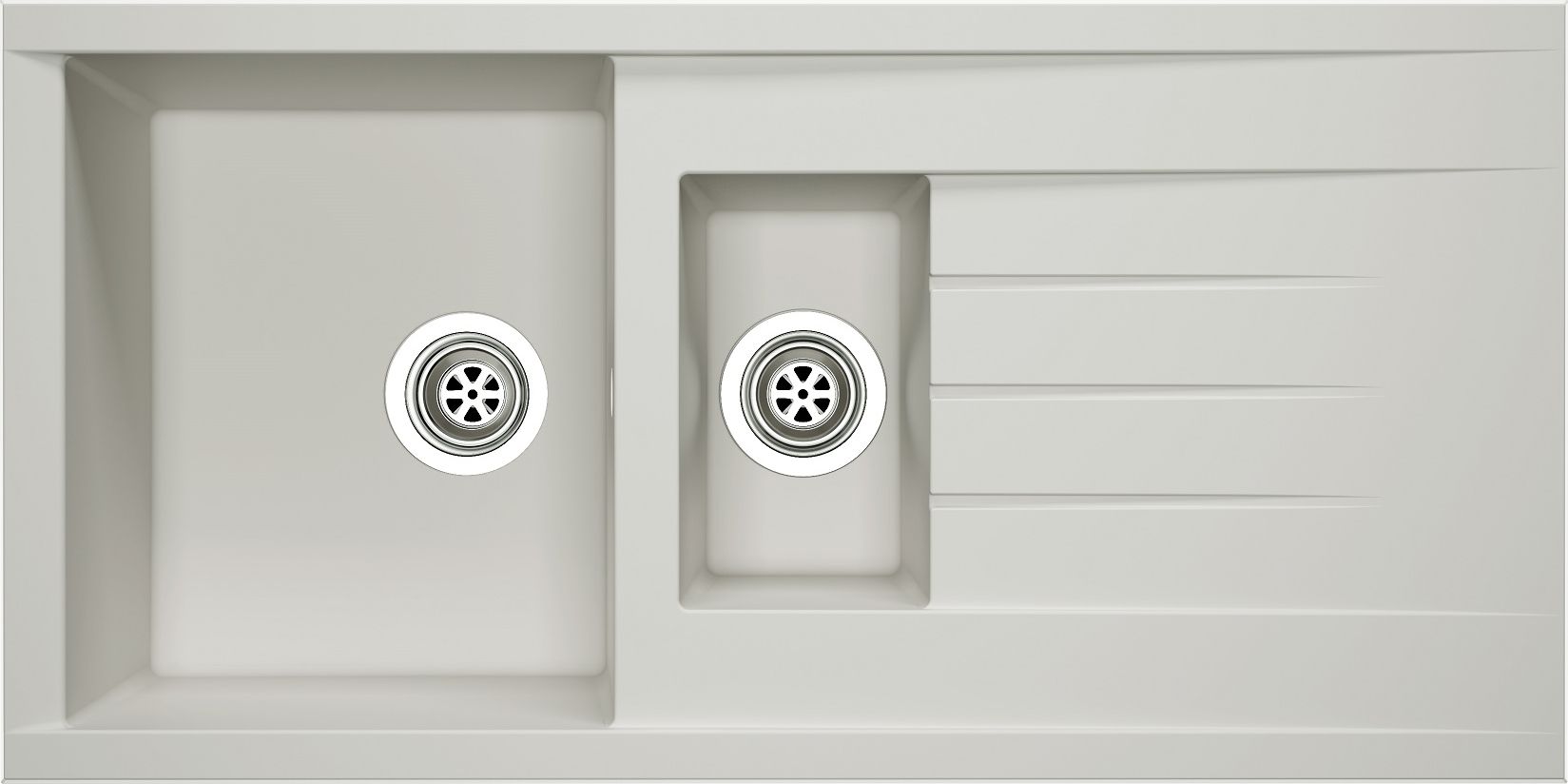 Rocklite - Bredon 1.5 - Inset Kitchen Sink - White