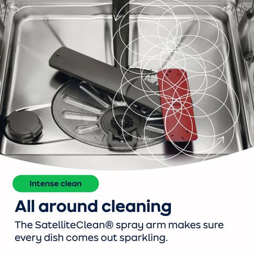 AEG 6000 Series Standard Dishwasher - Stainless Steel - AO Annotation - SatelliteClean®