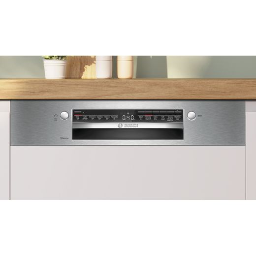 Bosch Series 6 Integrated Standard Dishwasher - Silver - Control panel shot