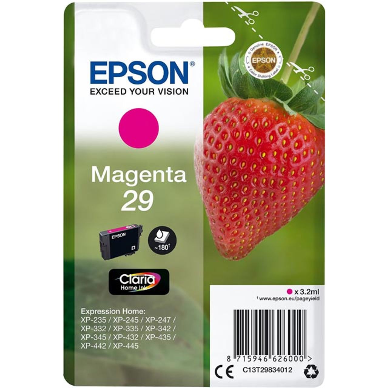 Epson Strawberry Singlepack Magenta 29 Claria Home Ink Review