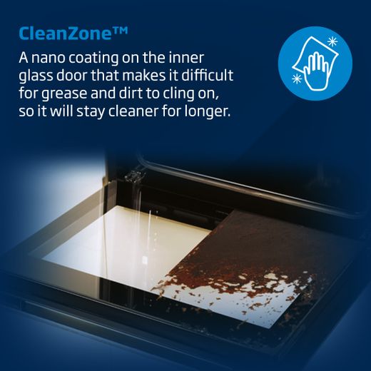 Beko AeroPerfect™ RecycledNet® Electric Single Oven - Stainless Steel - Annotation - CleanZone