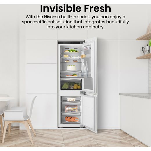 Hisense RB5B250SSWC1 Wifi Connected 54cm 60/40 No Frost Fridge Freezer - White - Annotation - Invisible fresh shot