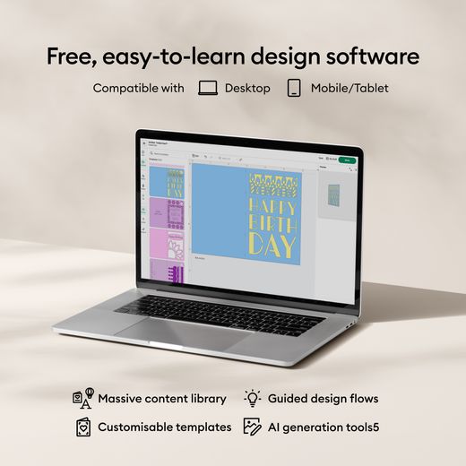 Cricut Explore 5 Smart Cutting Machine - Taupe - Annotation - Free software