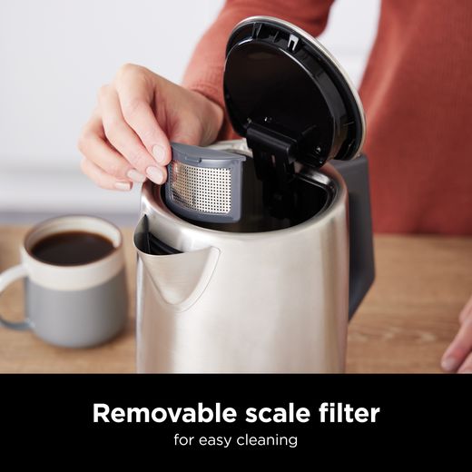 Ninja KT201UK Kettle - Stainless Steel - Annotation - Removable scale filter