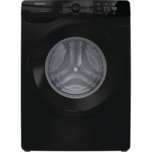Hisense WFGE90141VMB 9Kg Washing Machine with 1400 rpm - Black - B Rated