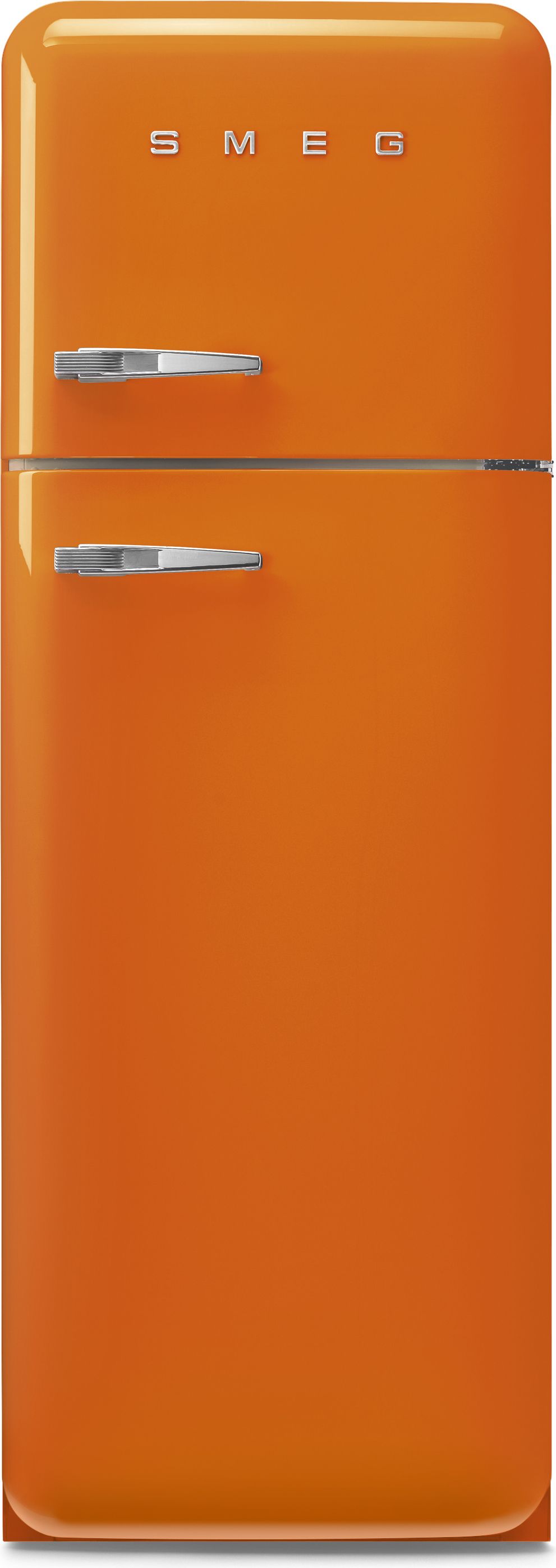 Image of Smeg 50s Style Retro Right Hand Hinge FAB30ROR6UK 172cm 80/20 Fridge Freezer - Orange - C Rated, Orange