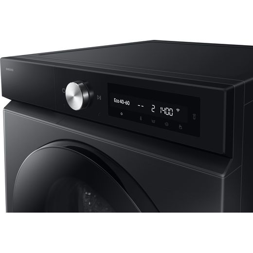 Samsung Series 7 AI Energy ecobubble™ WW11DB7B94GBU1 11kg WiFi Connected Washing Machine with 1400 rpm - Black - Control panel