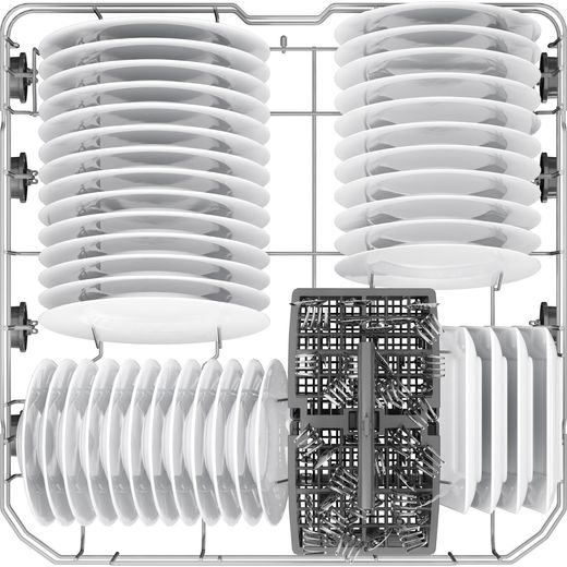 Candy RapidÓ Fully Integrated Standard Dishwasher - Silver - Top basket view shot