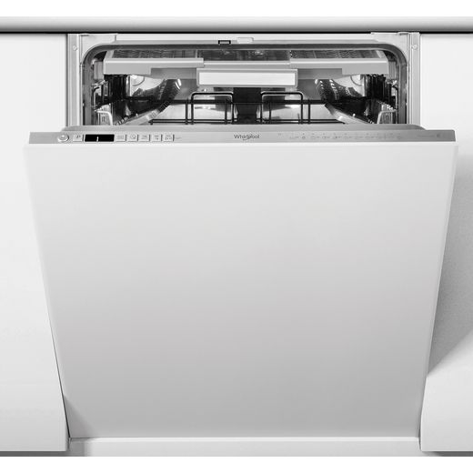 Whirlpool WIO3O33PLESUK Fully Integrated Standard Dishwasher - Stainless Steel Effect Control Panel with Fixed Door Fixing Kit - D Rated