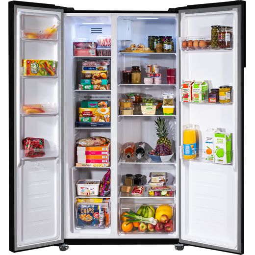 Russell Hobbs Upright Freezer - Black - Front with door open shot