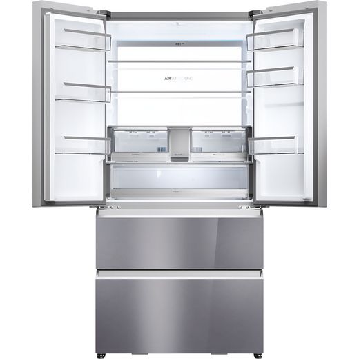 Haier Series 7 American Fridge Freezer - Sapphire Glass - Front with door open shot