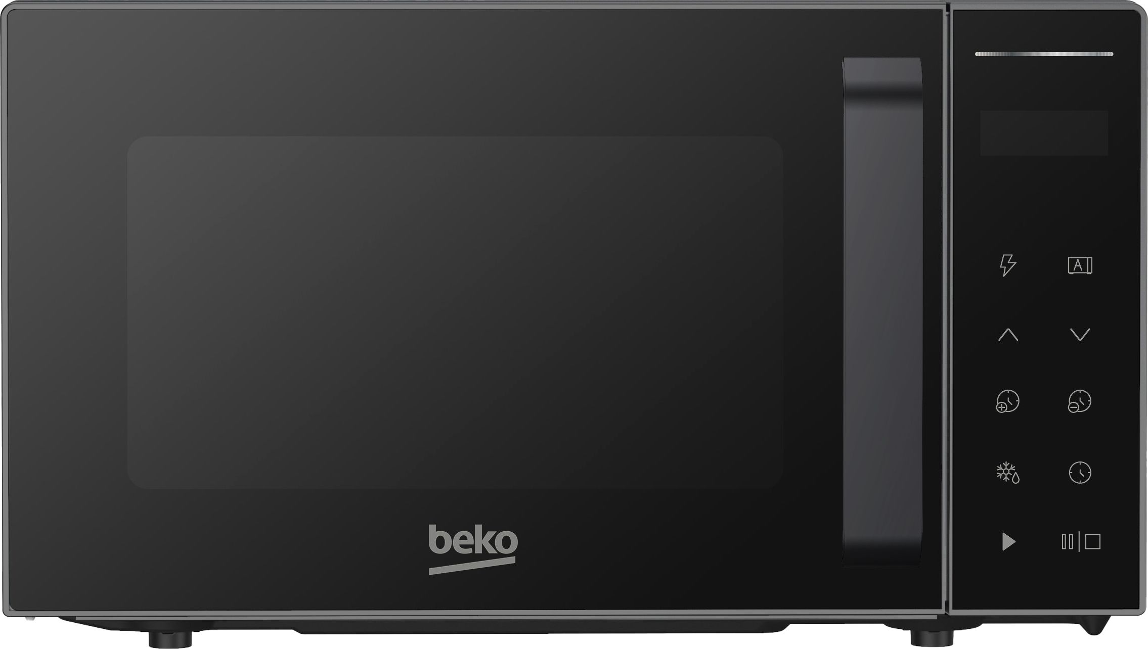 Beko Compact Solo MOC20240G 26cm High, Freestanding Small Microwave - Graphite, Silver