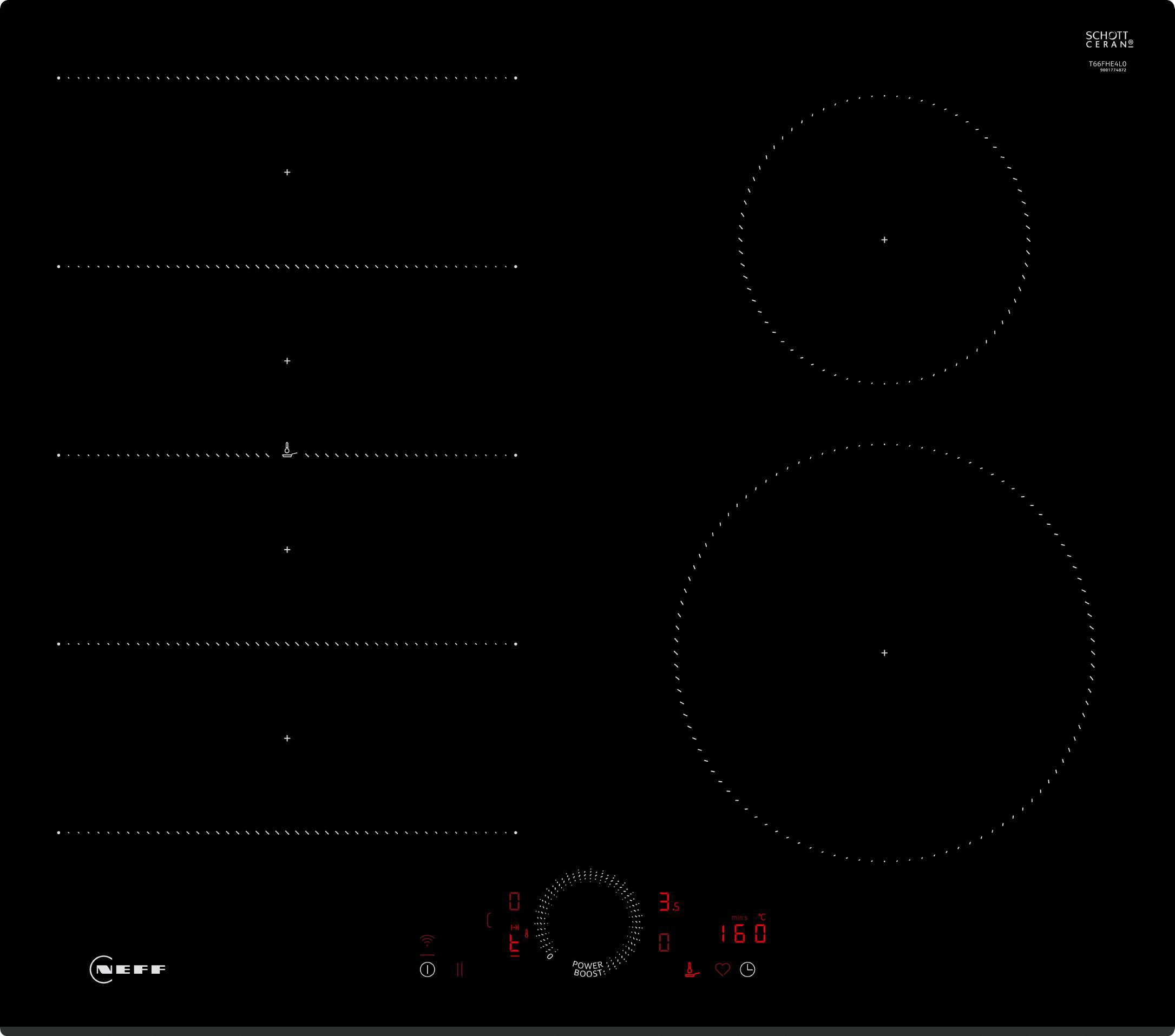 Image of NEFF N70 T66FHE4L0 59cm Induction Hob - Black, Black
