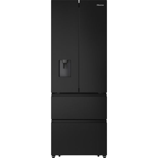Hisense PureFlat RF632N4WFE Non-Plumbed Total No Frost American Fridge Freezer - Black / Stainless Steel - E Rated
