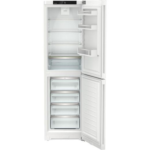Liebherr CNd5704 202cm 50/50 Frost Free Fridge Freezer - White - front with door open shot