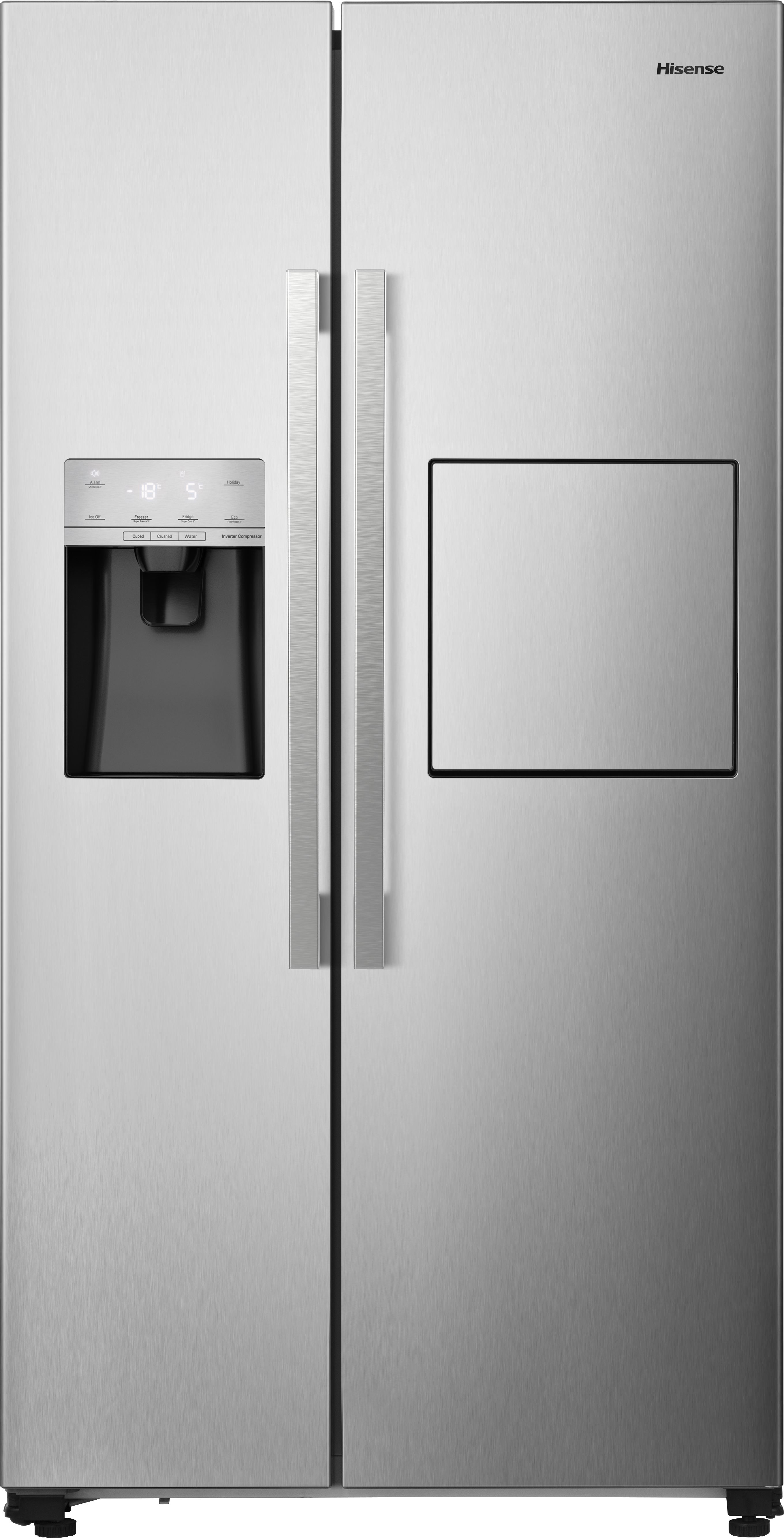 Hisense RS694N4BCE Plumbed Total No Frost American Fridge Freezer - Stainless Steel - E Rated, Stainless Steel