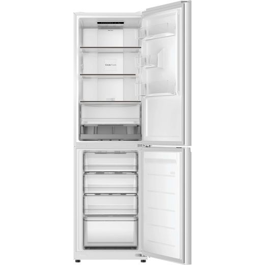Hoover HONCQ3T518ENWK 185cm 50/50 Frost Free Fridge Freezer - White - front with door open shot