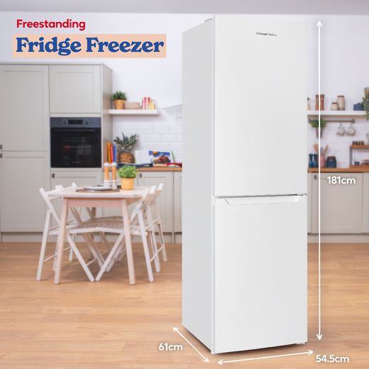 Russell Hobbs RH181TNF552E2W 181cm 50/50 Frost Free Fridge Freezer - White - Dimensions