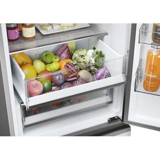 Haier 3D 60 Series 5 60/40 Total No Frost Fridge Freezer - Stainless Steel - Close up inside shot