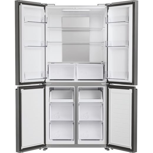 Hoover American Fridge Freezer - Inox  - Front with door open shot